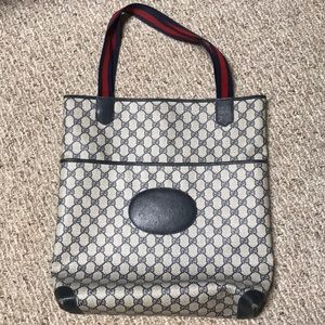 1980s Vintage Gucci tote - Blue monogram